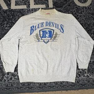 Vintage Duke Blue Devils Sweatshirt Nutmeg Mills Size L USA College NCAA